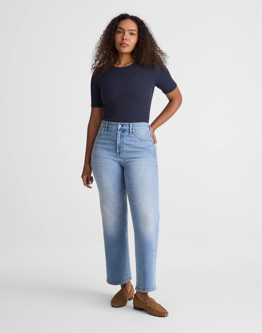 Madewell The Short Curvy Perfect Vintage Wide-Leg Crop Jean Raebrook Wash