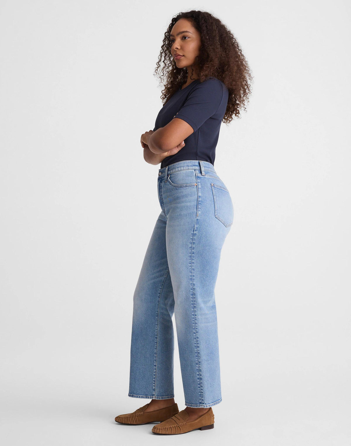 Madewell The Short Curvy Perfect Vintage Wide-Leg Crop Jean Raebrook Wash