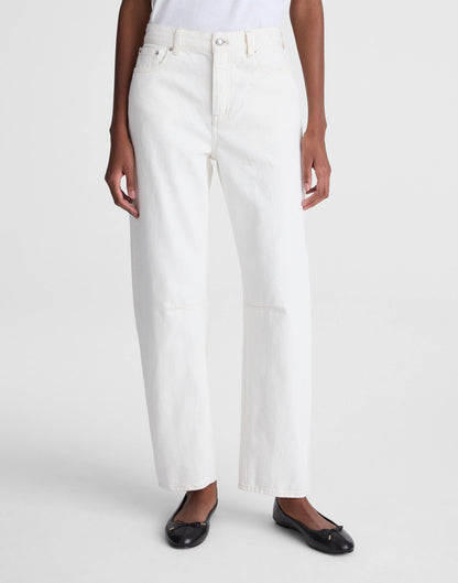Madewell The Petite Darted Barrel-Leg Jean Vintage Canvas