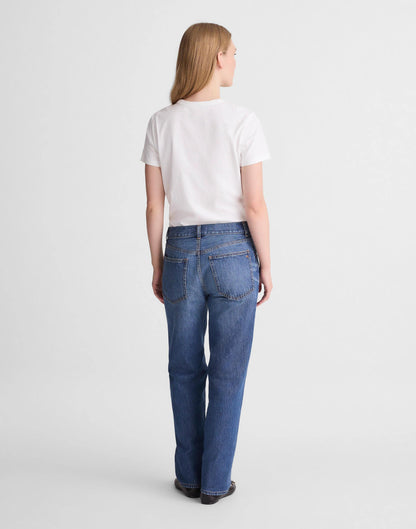 Madewell The Petite Dean Easy Straight Jean in Airy Denim Birkdale Wash