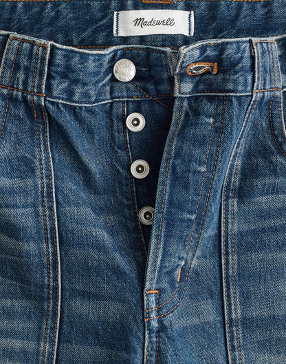 Madewell The Petite Darted Barrel-Leg Jean Irmo Wash
