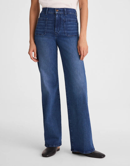 Madewell The Petite Emmy Wide-Leg Jean Pelion Wash
