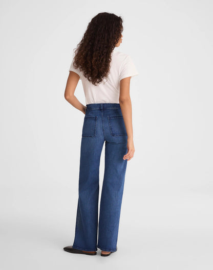 Madewell The Petite Emmy Wide-Leg Jean Pelion Wash
