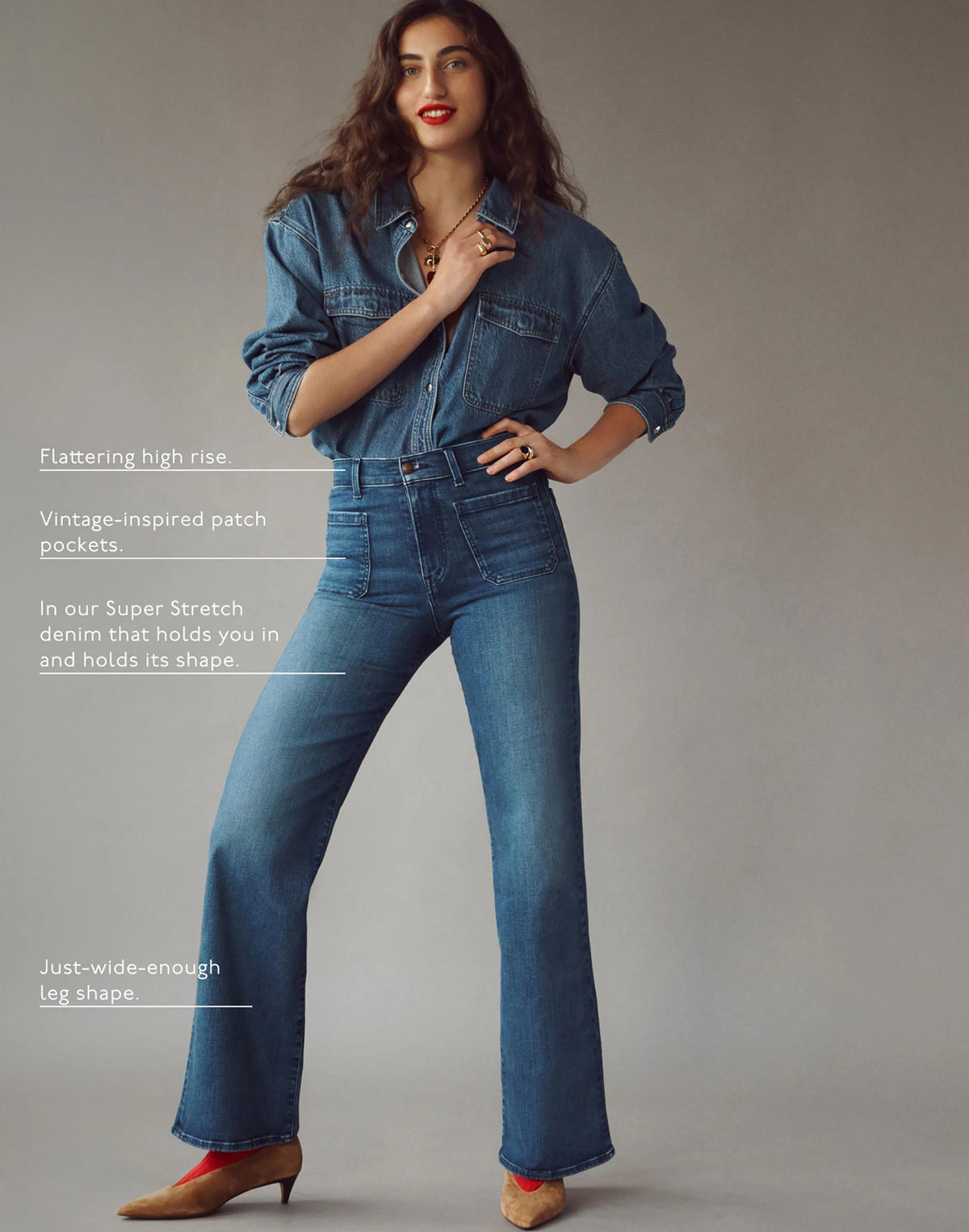 Madewell The Petite Emmy Wide-Leg Jean Pelion Wash