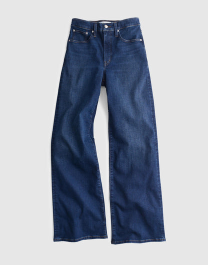 Madewell The Tall Wide-Leg Jean in Super Stretch Deep Ocean Wash