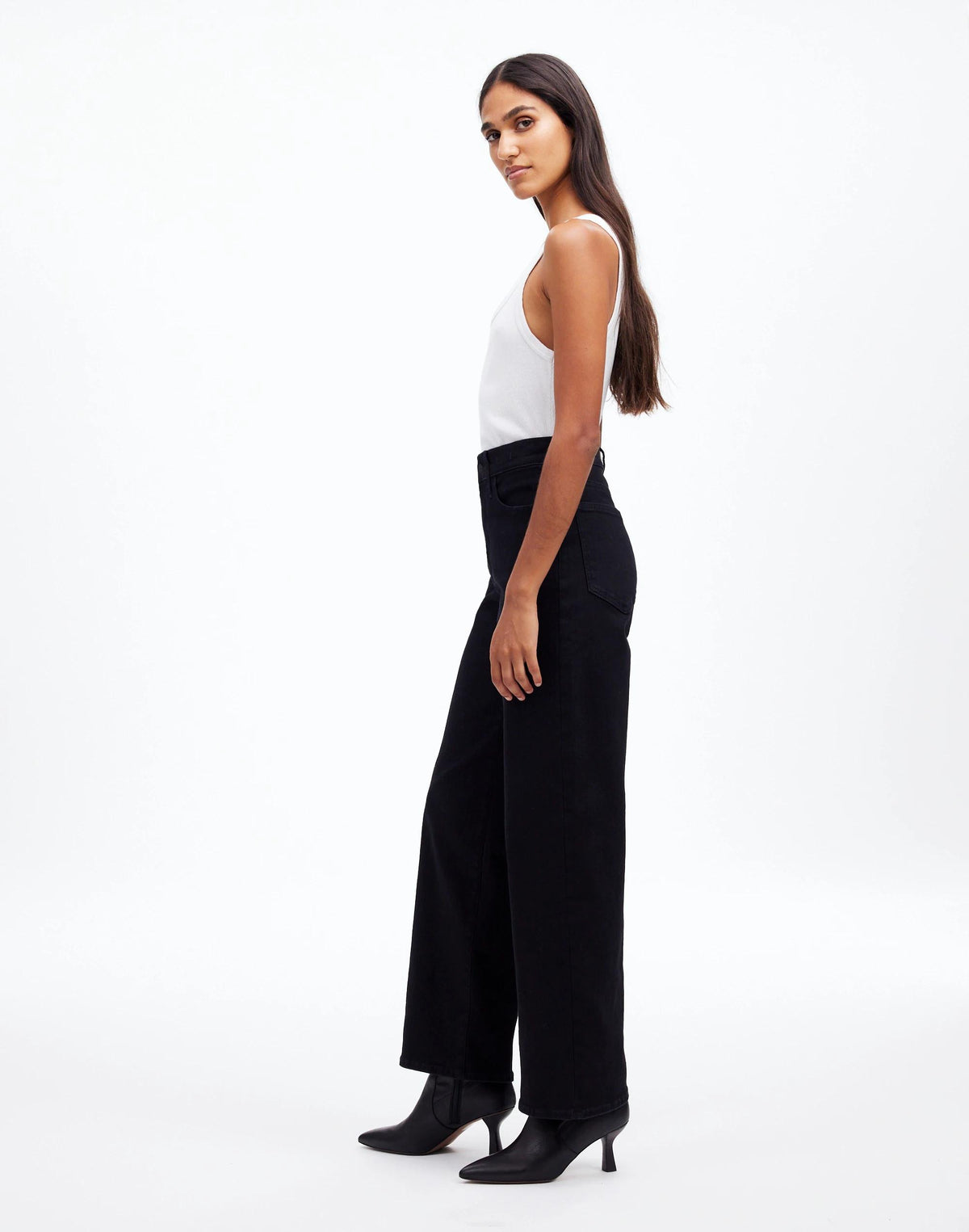 Madewell The Tall Perfect Vintage Wide-Leg Black Rinse Wash