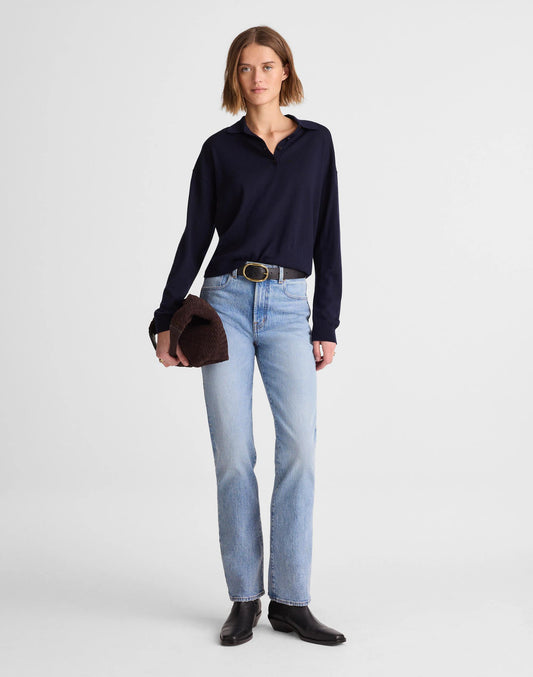 Madewell The Tall Longline Straight Jean Raebrook Wash