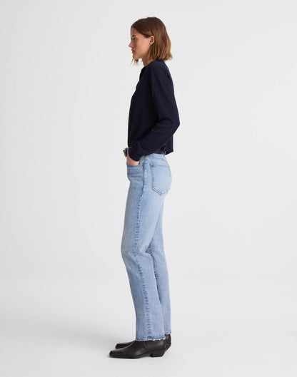 Madewell The Tall Longline Straight Jean Raebrook Wash
