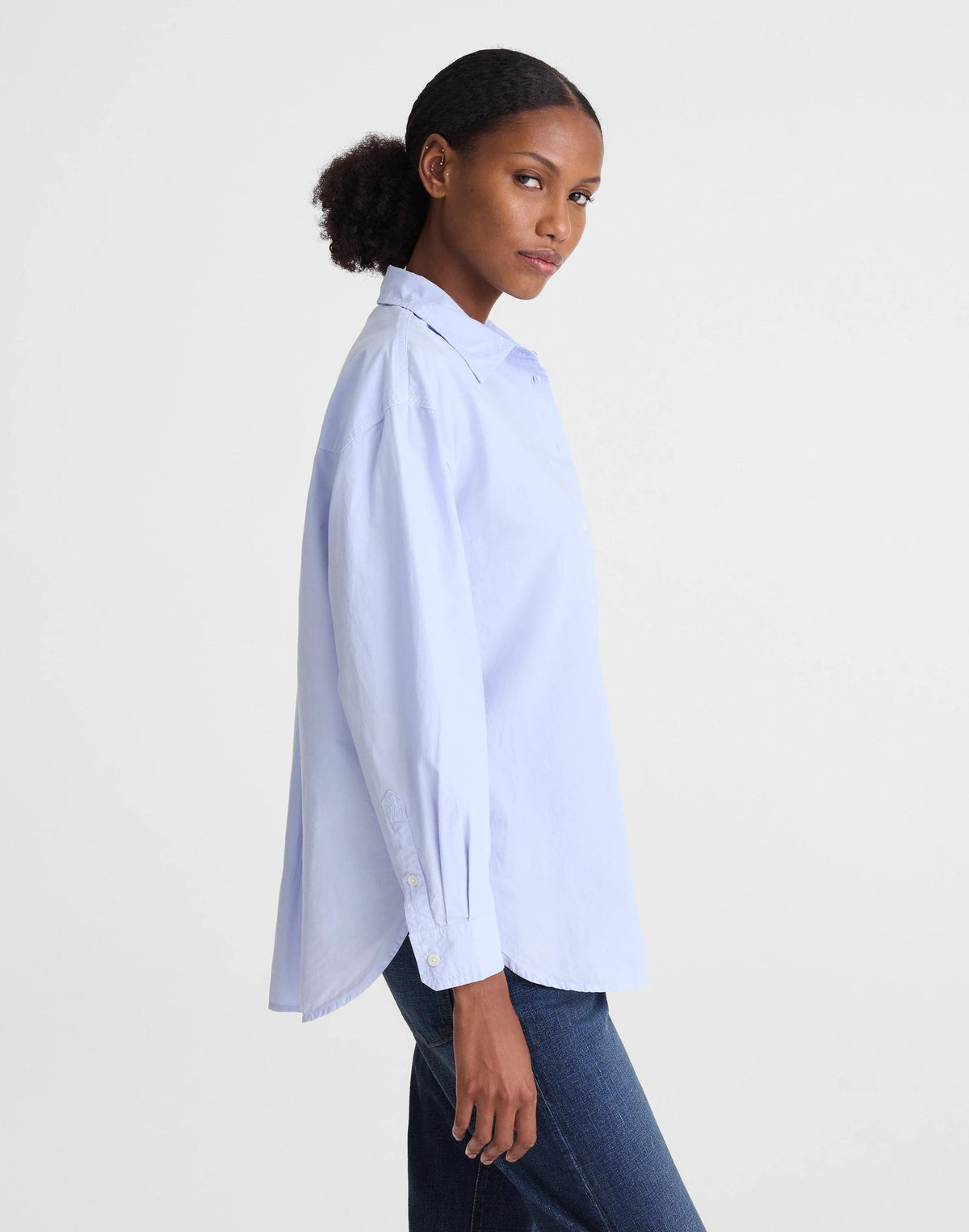 Madewell The Easy Shirt in Poplin Light Blue