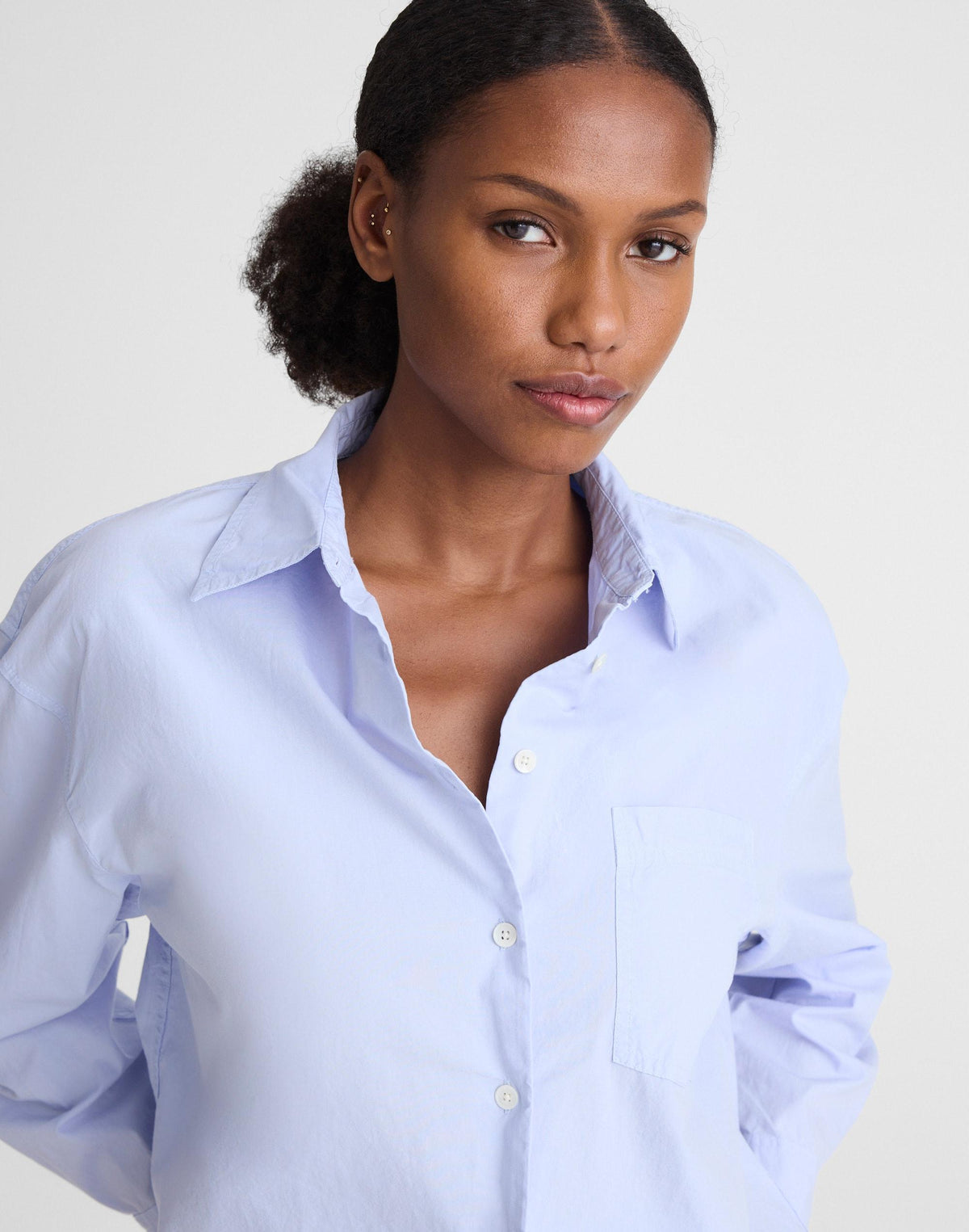 Madewell The Easy Shirt in Poplin Light Blue