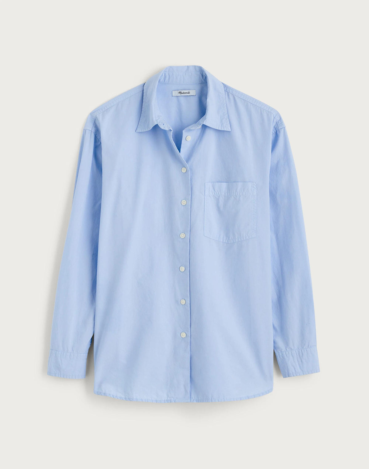 Madewell The Easy Shirt in Poplin Light Blue