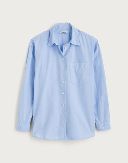 Madewell The Easy Shirt in Poplin Light Blue