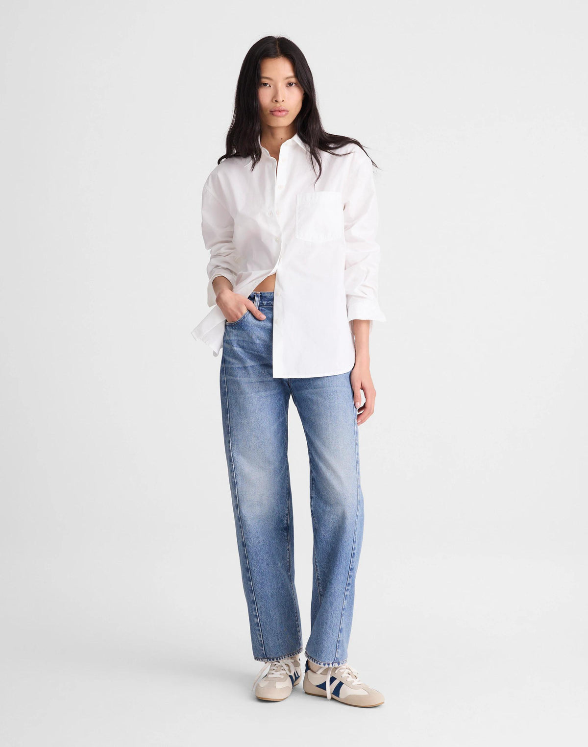 Madewell The Easy Shirt in Poplin White