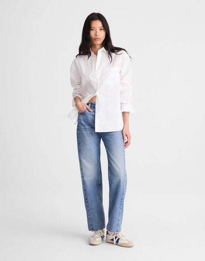 Madewell The Easy Shirt in Poplin White