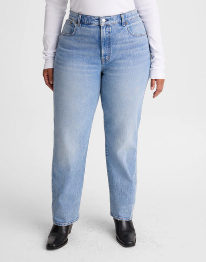 Madewell The Plus Longline Straight Jean Raebrook Wash
