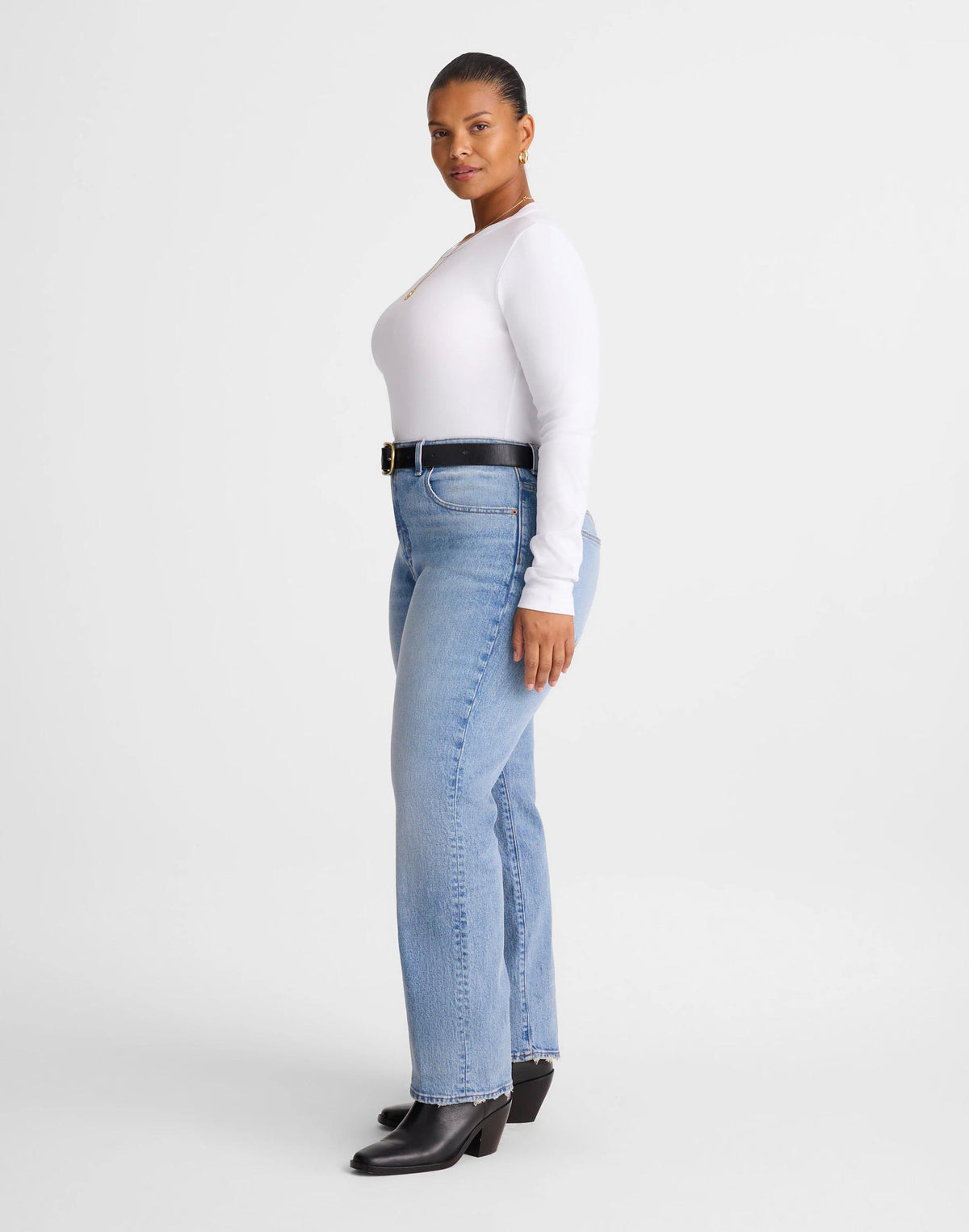Madewell The Plus Longline Straight Jean Raebrook Wash
