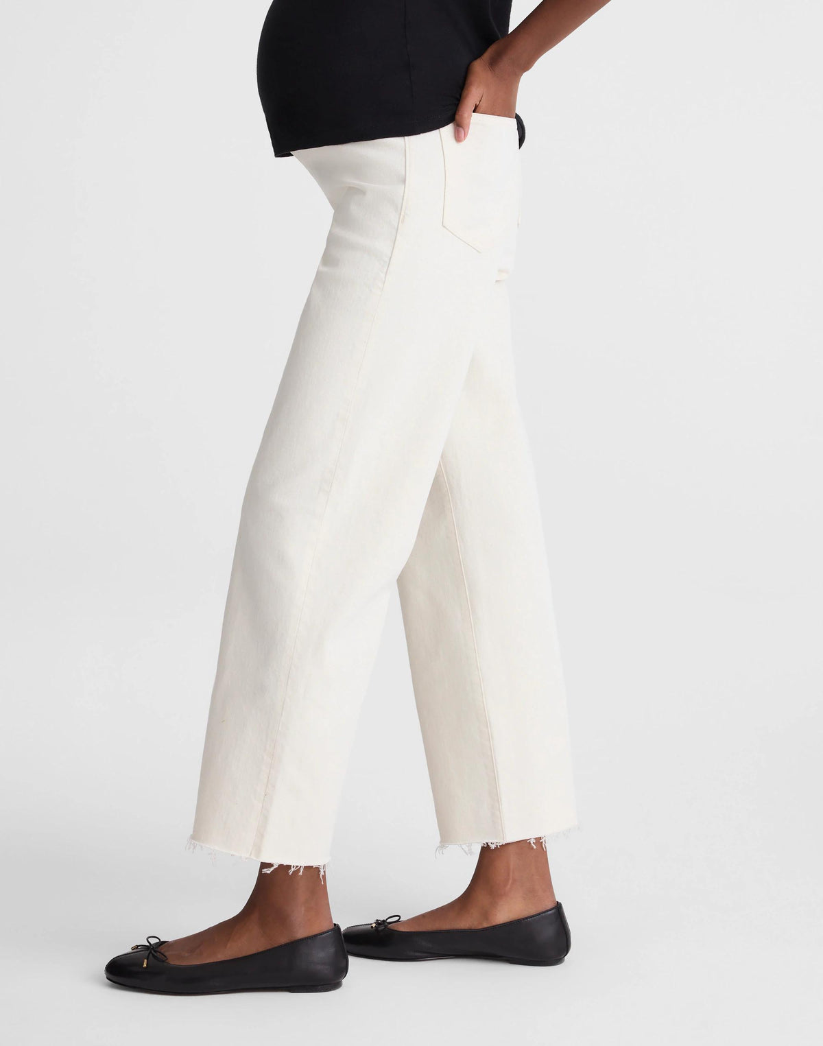 Madewell The Maternity Perfect Vintage Wide-Leg Crop Jean in Vintage Canvas Vintage Canvas