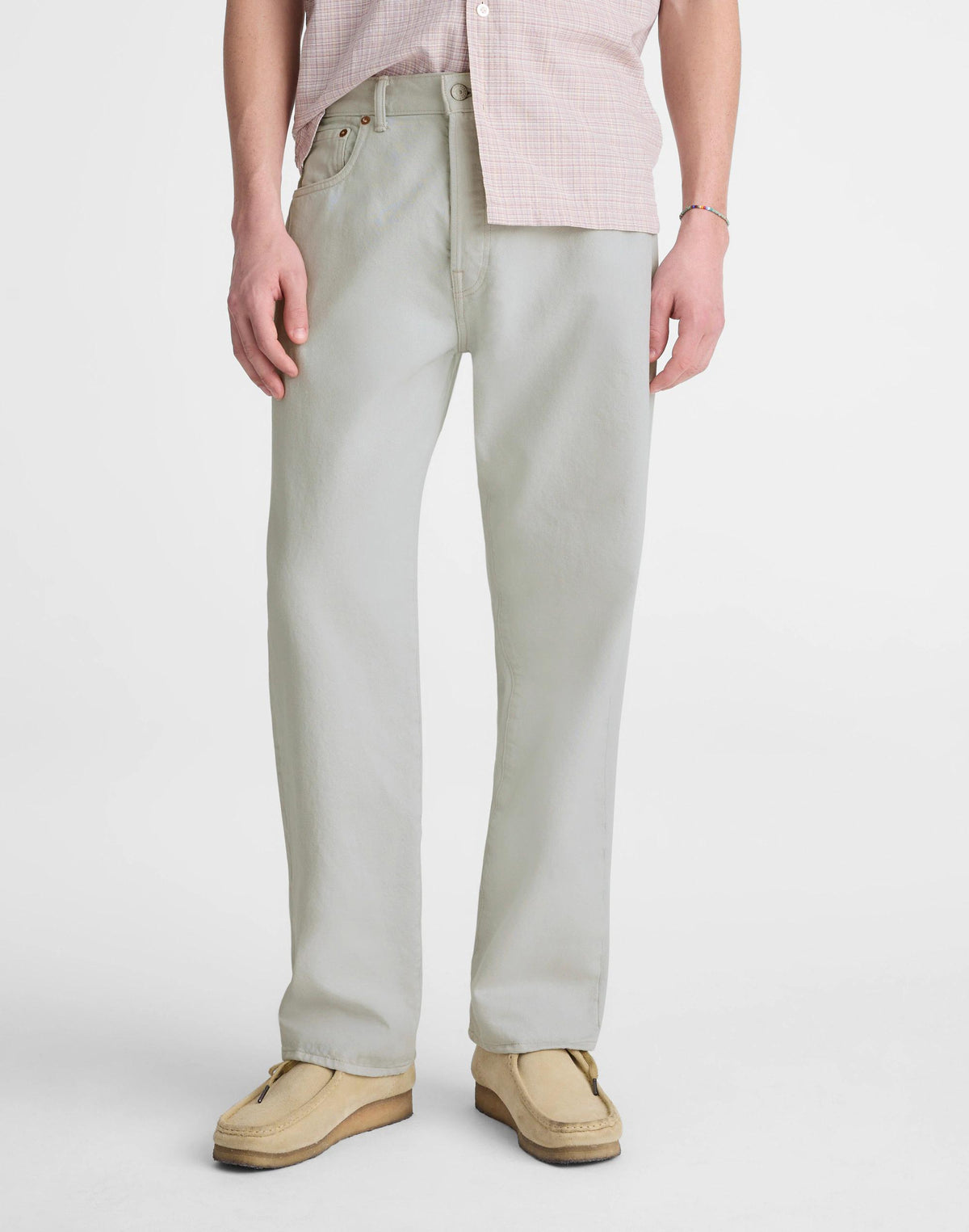 Madewell The 1991 Loose Straight Jean in Garment Dye Aluminum