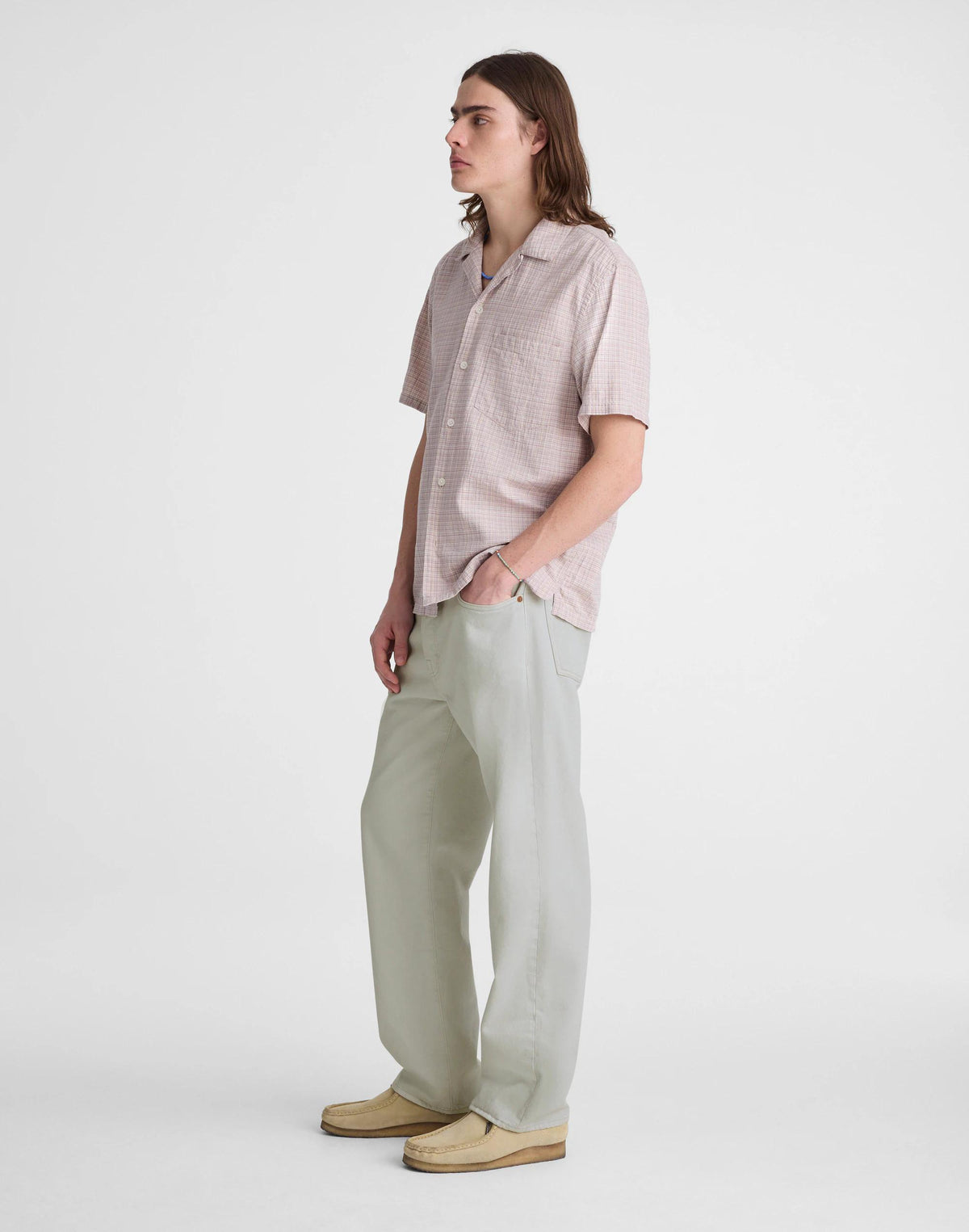 Madewell The 1991 Loose Straight Jean in Garment Dye Aluminum