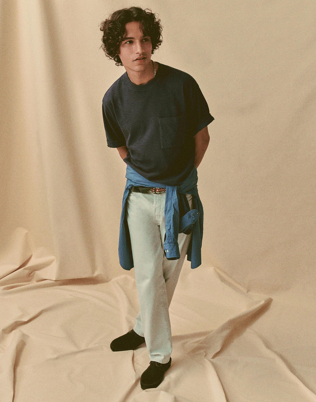Madewell The 1991 Loose Straight Jean in Garment Dye Aluminum