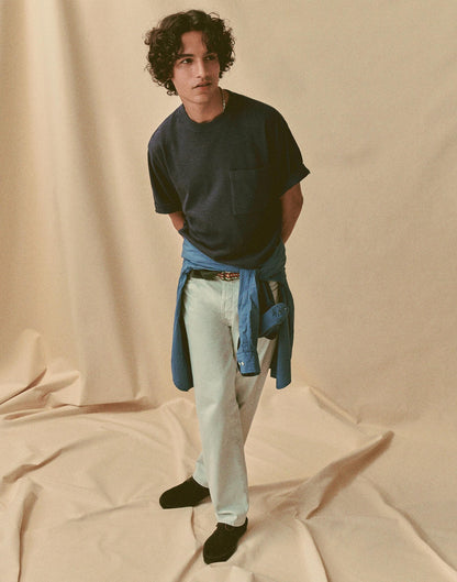 Madewell The 1991 Loose Straight Jean in Garment Dye Aluminum