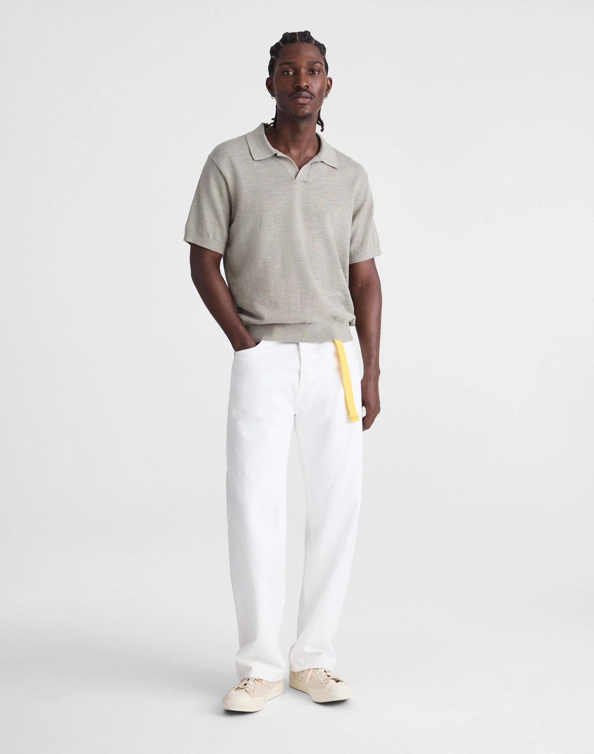 Madewell The 1991 Loose Straight Jean in Garment Dye Soft White