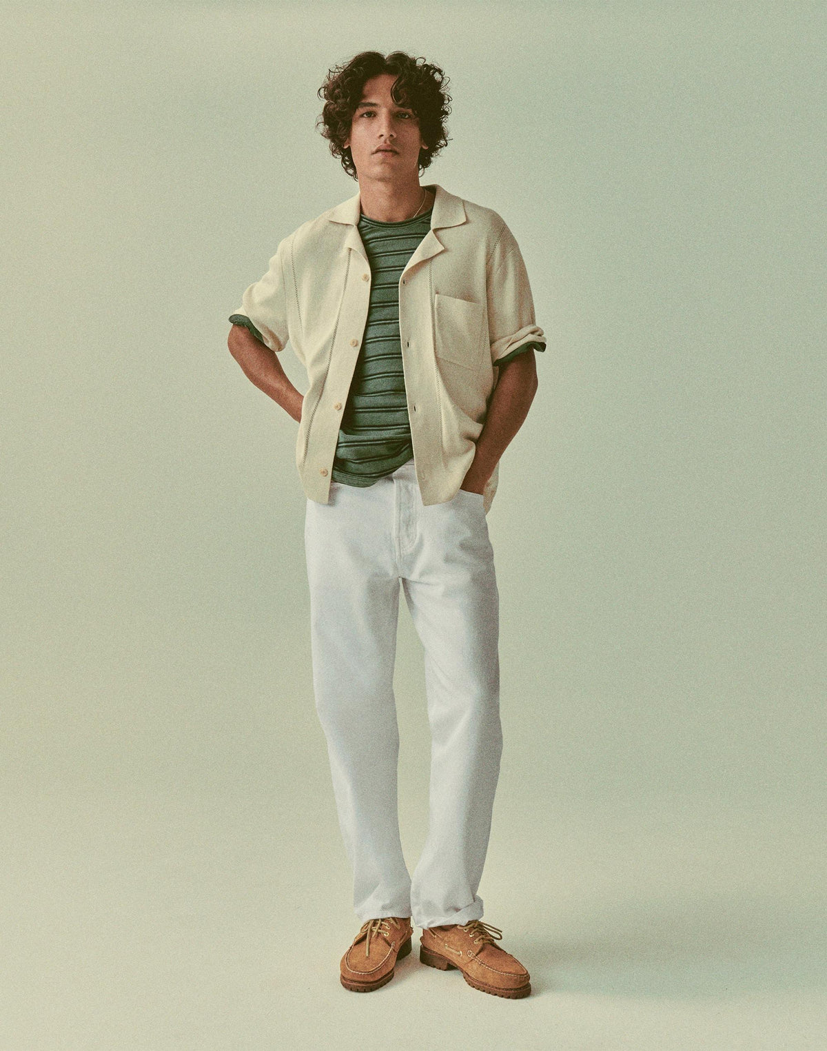 Madewell The 1991 Loose Straight Jean in Garment Dye Soft White