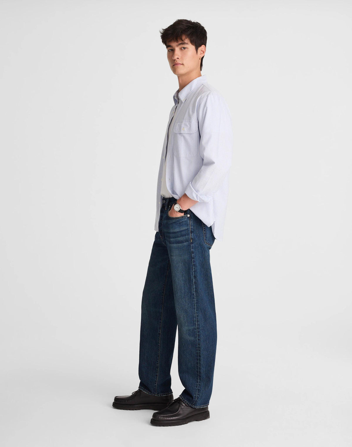 Madewell The 1991 Loose Straight Jean in Japanese Denim Fairside Wash