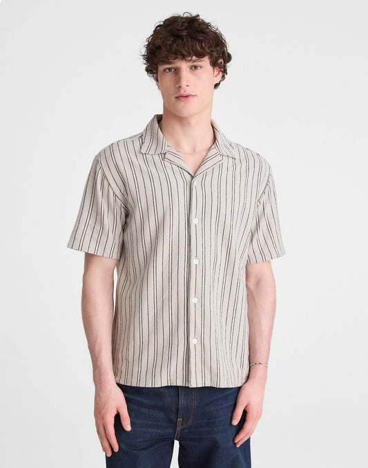 Madewell The Camp Shirt in Seaport Terry Dusty Celadon