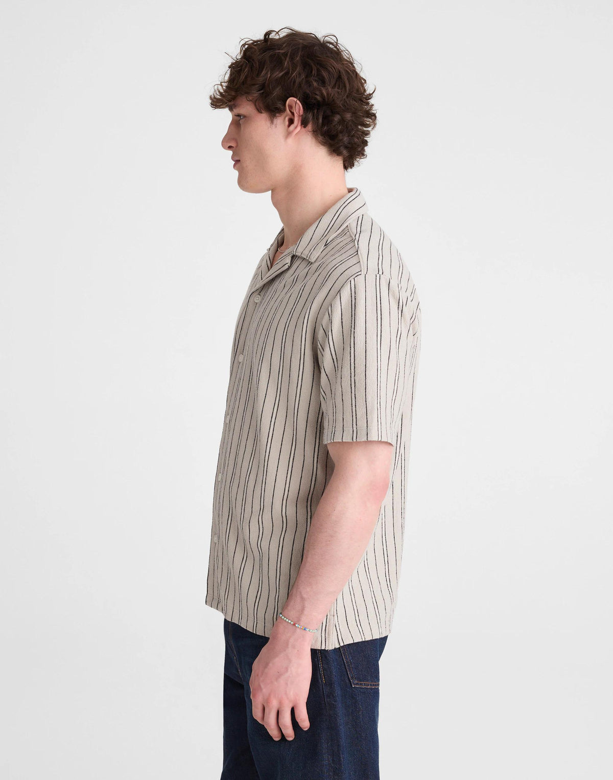 Madewell The Camp Shirt in Seaport Terry Dusty Celadon