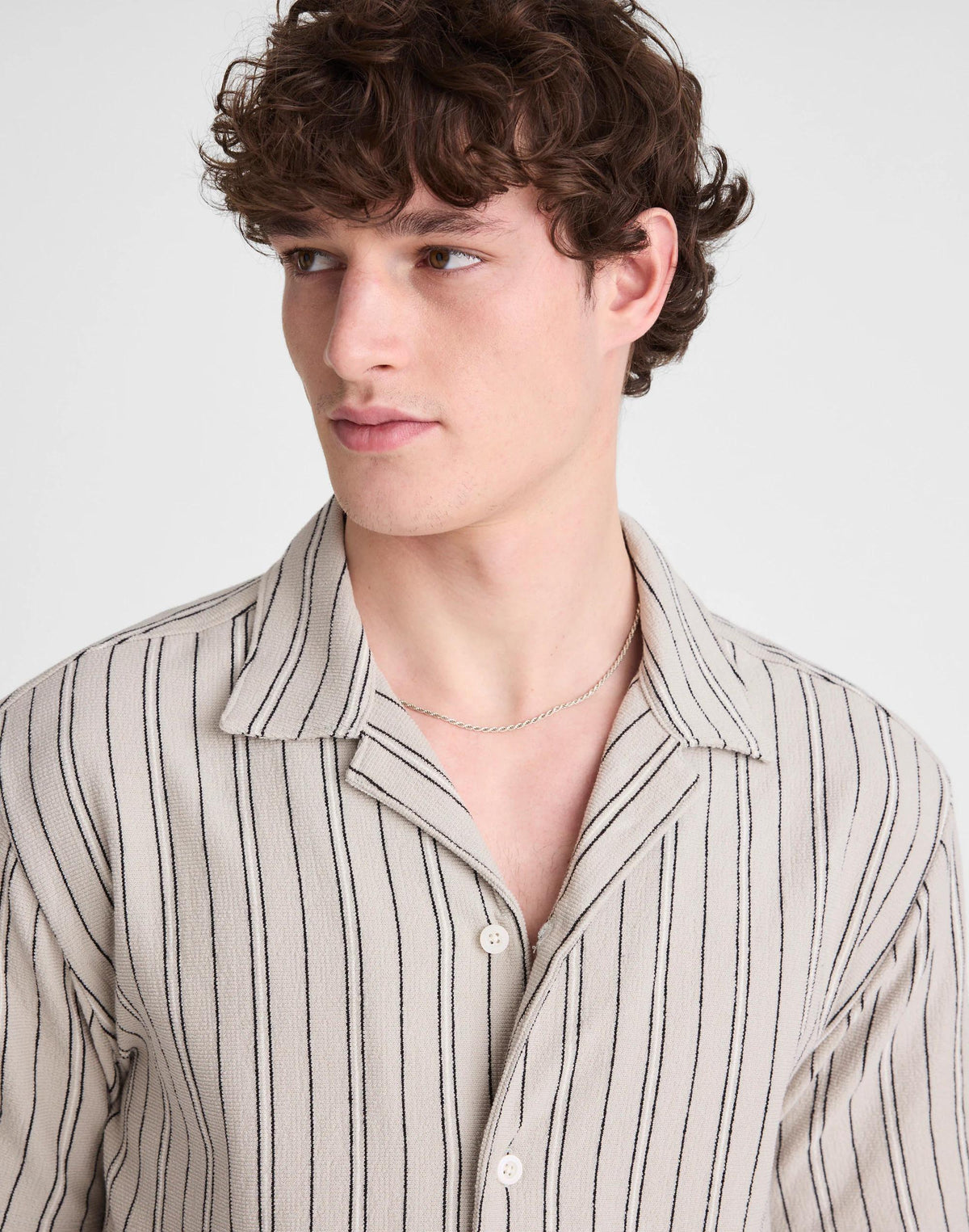 Madewell The Camp Shirt in Seaport Terry Dusty Celadon