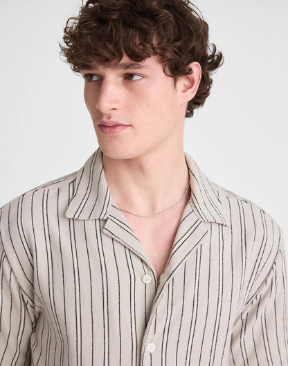 Madewell The Camp Shirt in Seaport Terry Dusty Celadon
