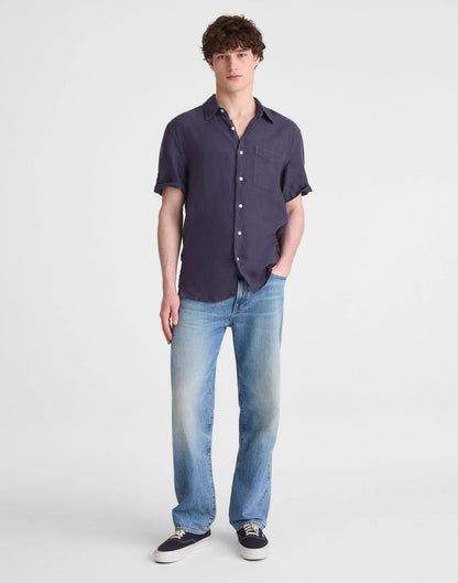 Madewell The Allday Short-Sleeve Shirt in Linen Ink