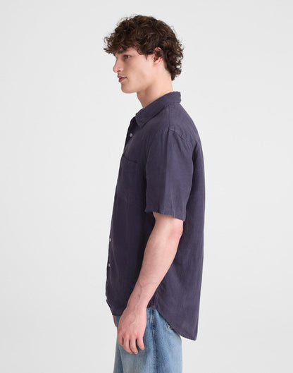 Madewell The Allday Short-Sleeve Shirt in Linen Ink
