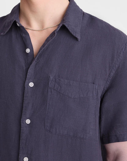 Madewell The Allday Short-Sleeve Shirt in Linen Ink