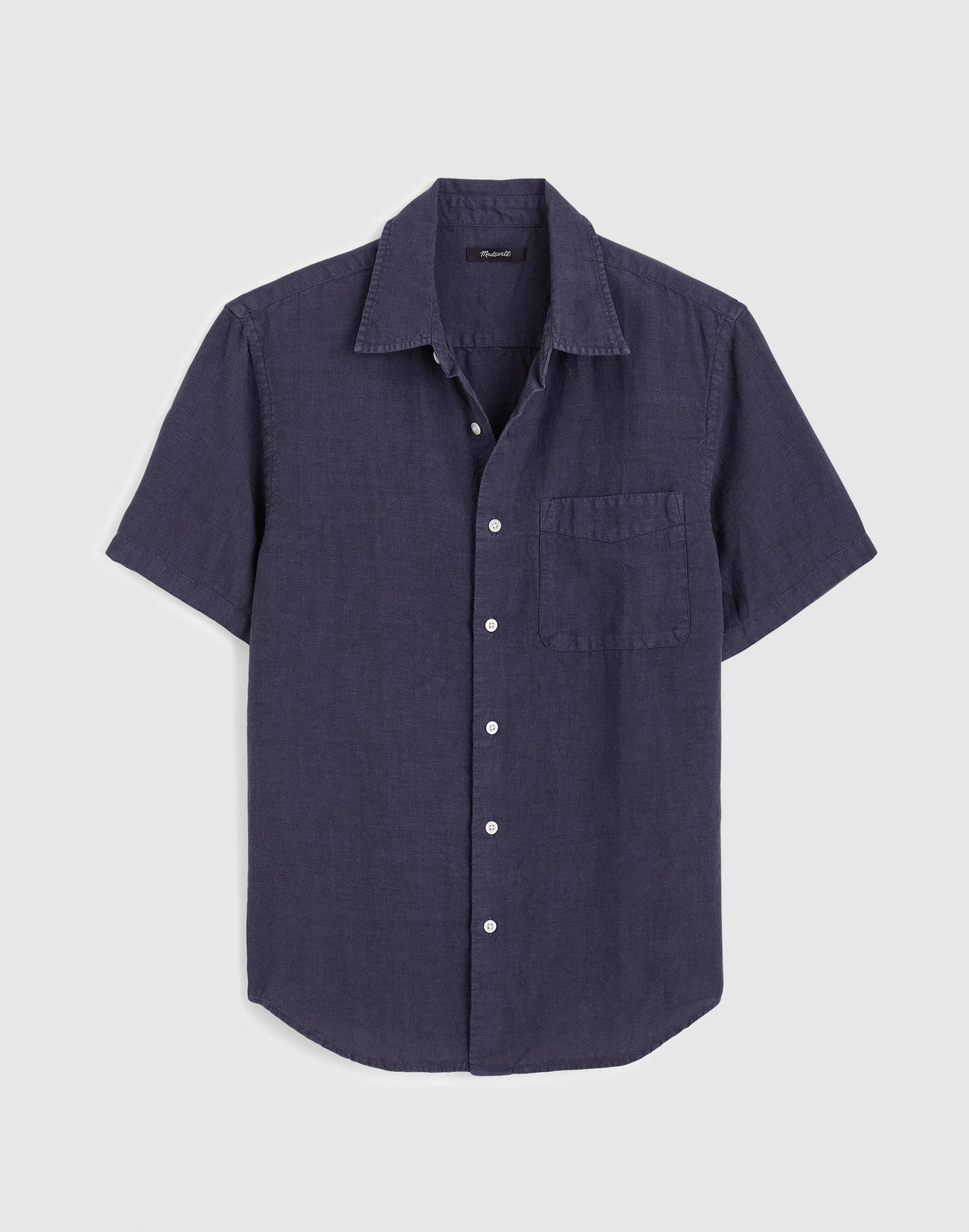 Madewell The Allday Short-Sleeve Shirt in Linen Ink