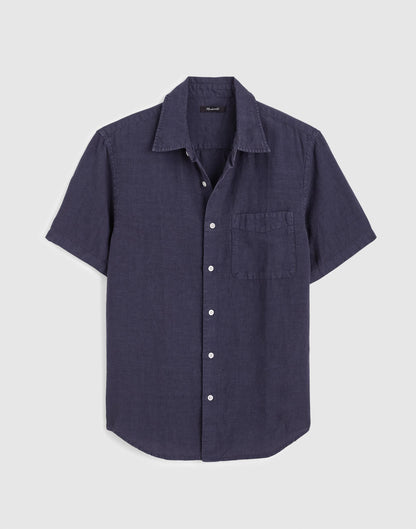 Madewell The Allday Short-Sleeve Shirt in Linen Ink