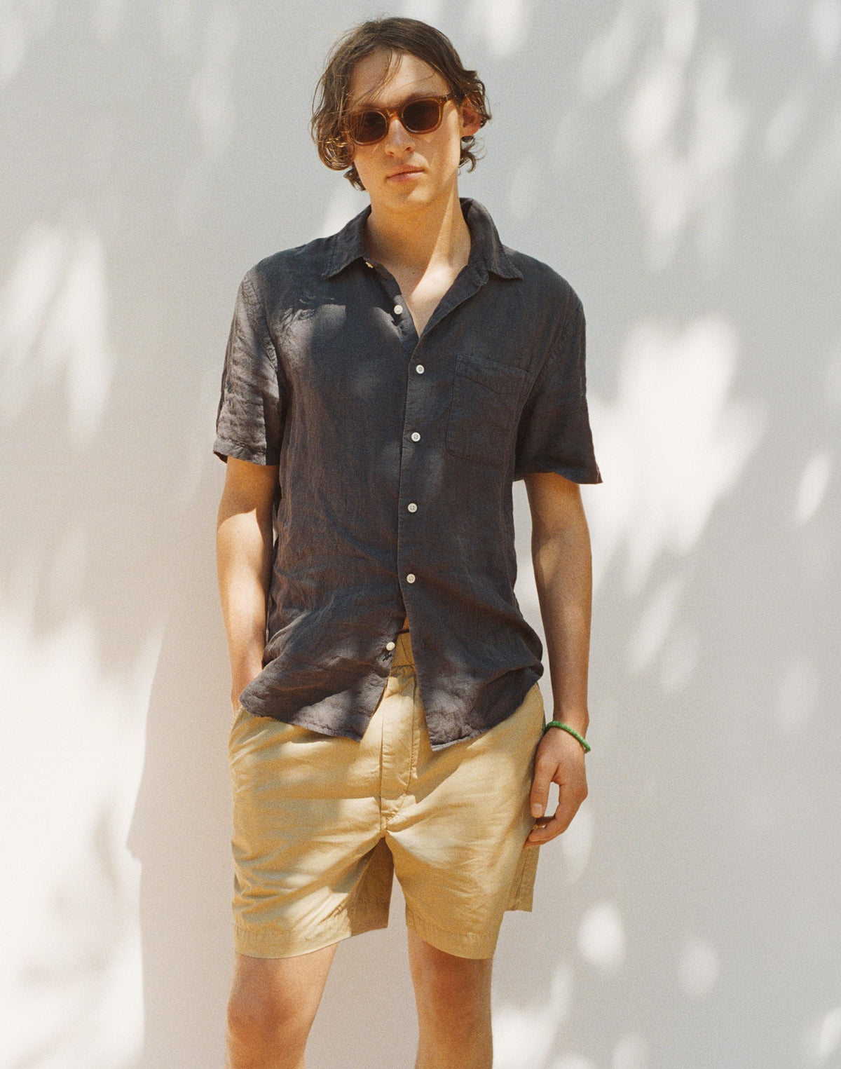 Madewell The Allday Short-Sleeve Shirt in Linen Ink