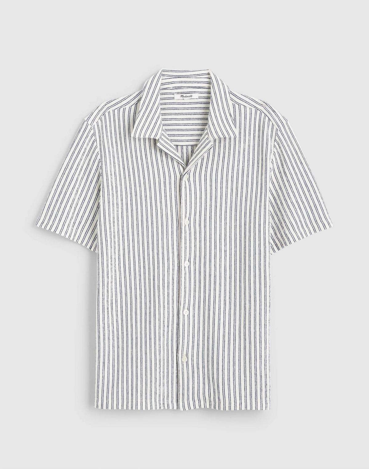 Madewell The Camp Shirt in Seaport Terry Petrol Navy