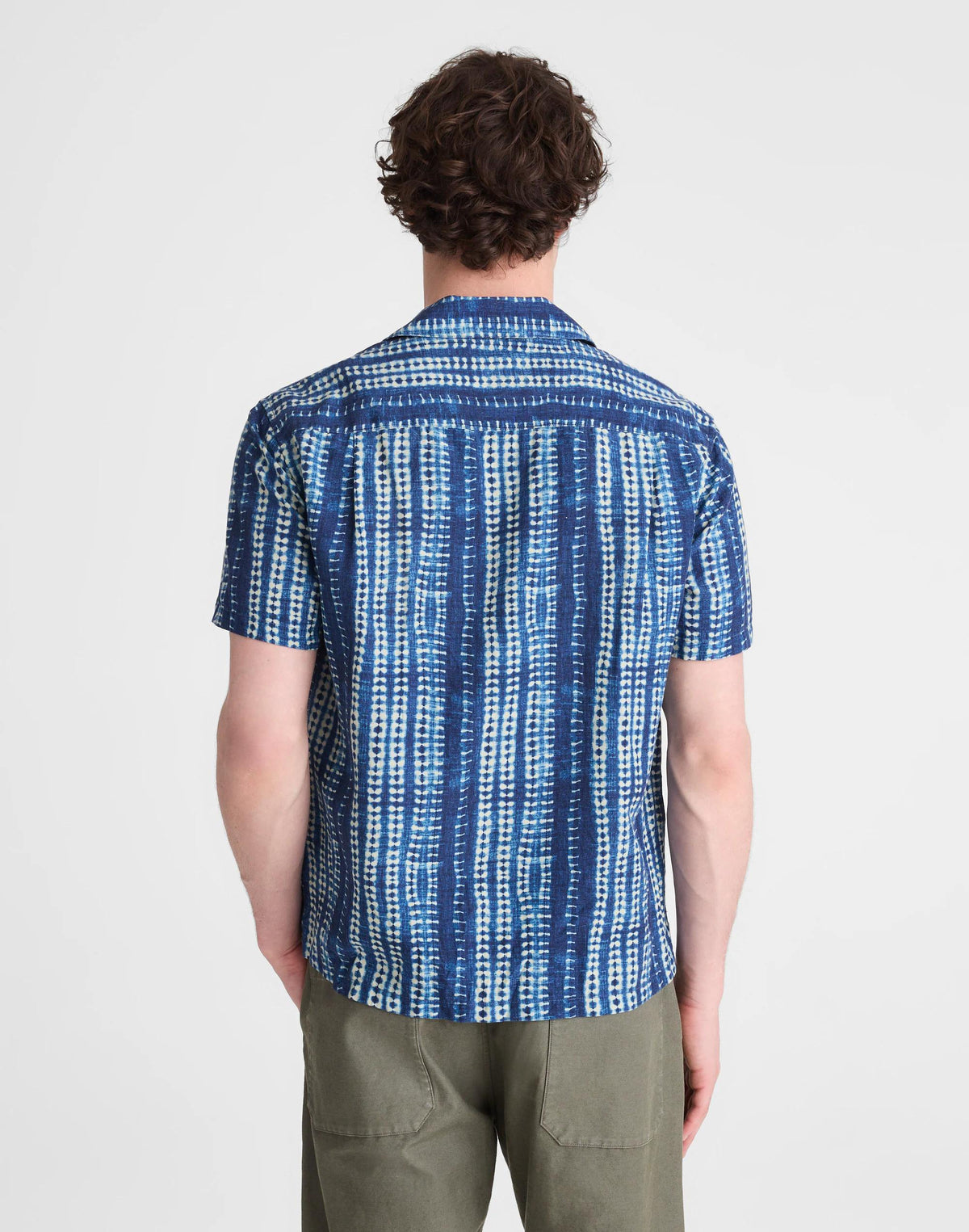 Madewell Short-Sleeve Camp Shirt in Archive Linen Blend Classic Indigo