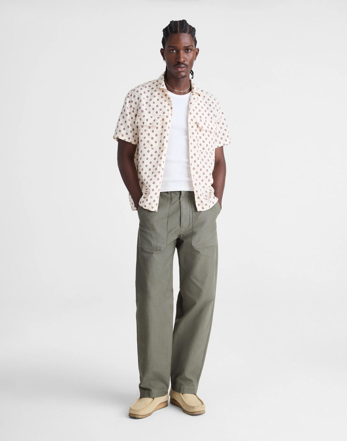 Madewell Short-Sleeve Camp Shirt in Archive Linen Blend Vintage Ivory