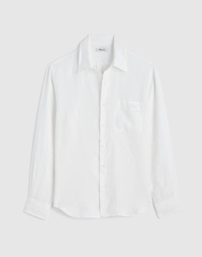 Madewell Button-Up Shirt in Linen White