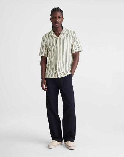 Madewell The Camp Shirt in Seaport Terry Frosted Cypress