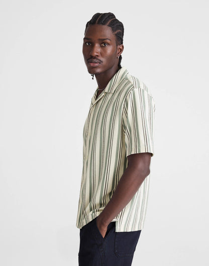 Madewell The Camp Shirt in Seaport Terry Frosted Cypress