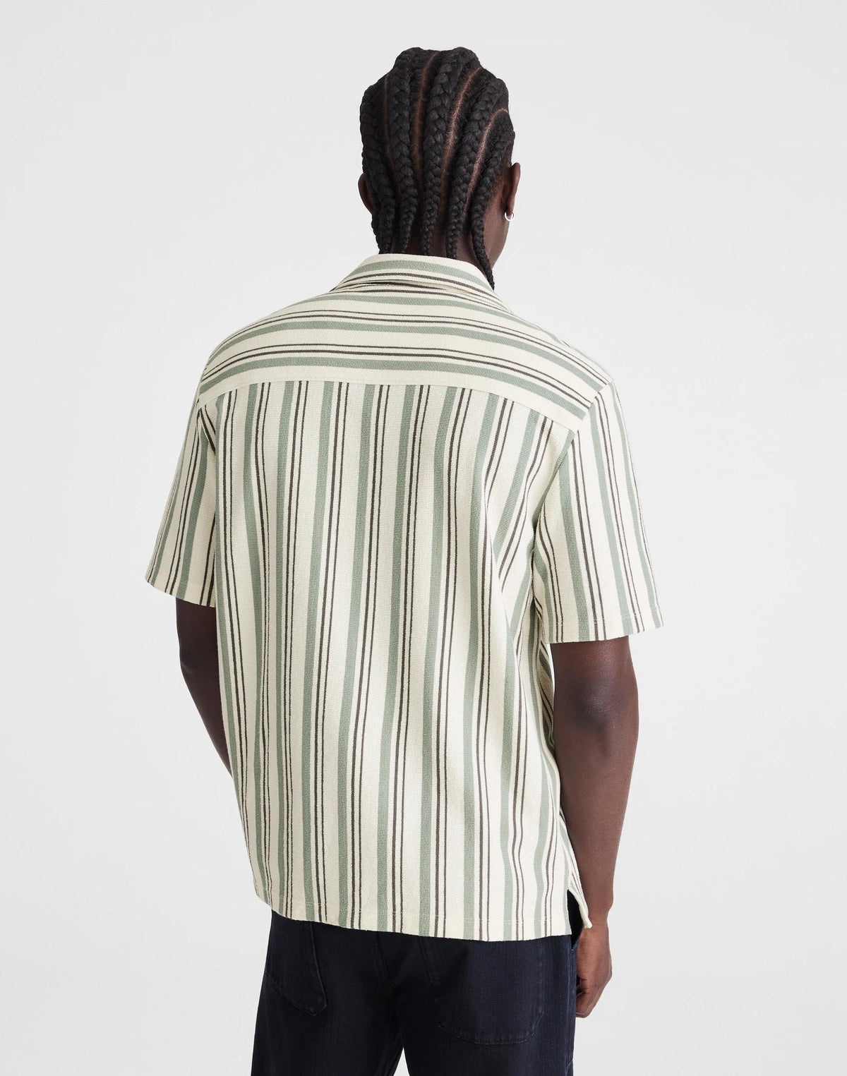 Madewell The Camp Shirt in Seaport Terry Frosted Cypress