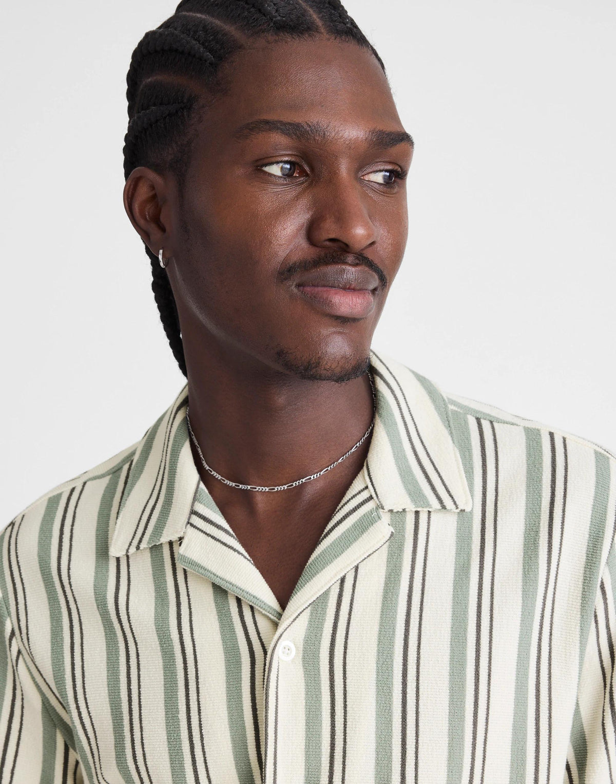 Madewell The Camp Shirt in Seaport Terry Frosted Cypress