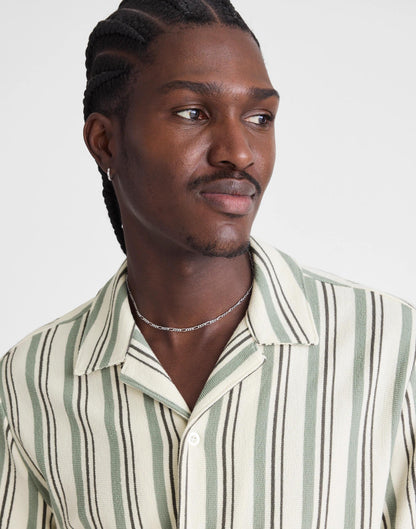 Madewell The Camp Shirt in Seaport Terry Frosted Cypress