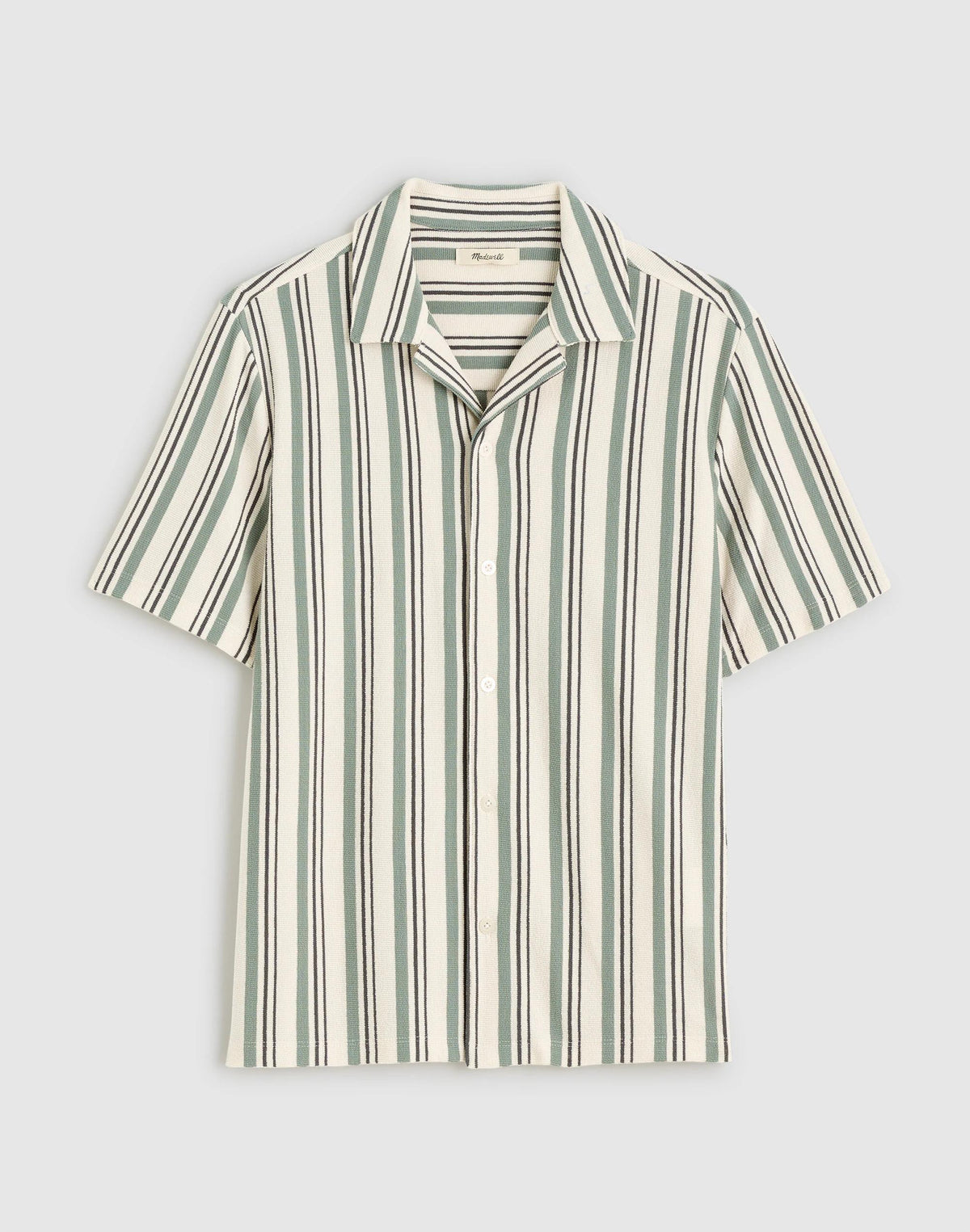 Madewell The Camp Shirt in Seaport Terry Frosted Cypress