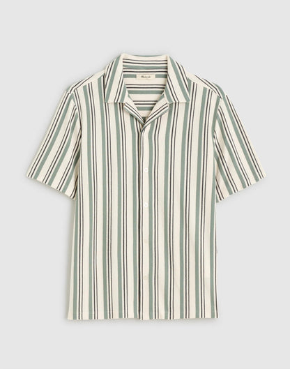 Madewell The Camp Shirt in Seaport Terry Frosted Cypress