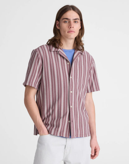 Madewell The Camp Shirt in Seaport Terry Chalked Fig